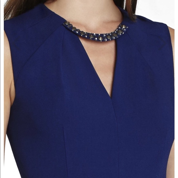 BCBG Samantha Beaded-Neck Sleeveless Dress - Picture 2 of 5